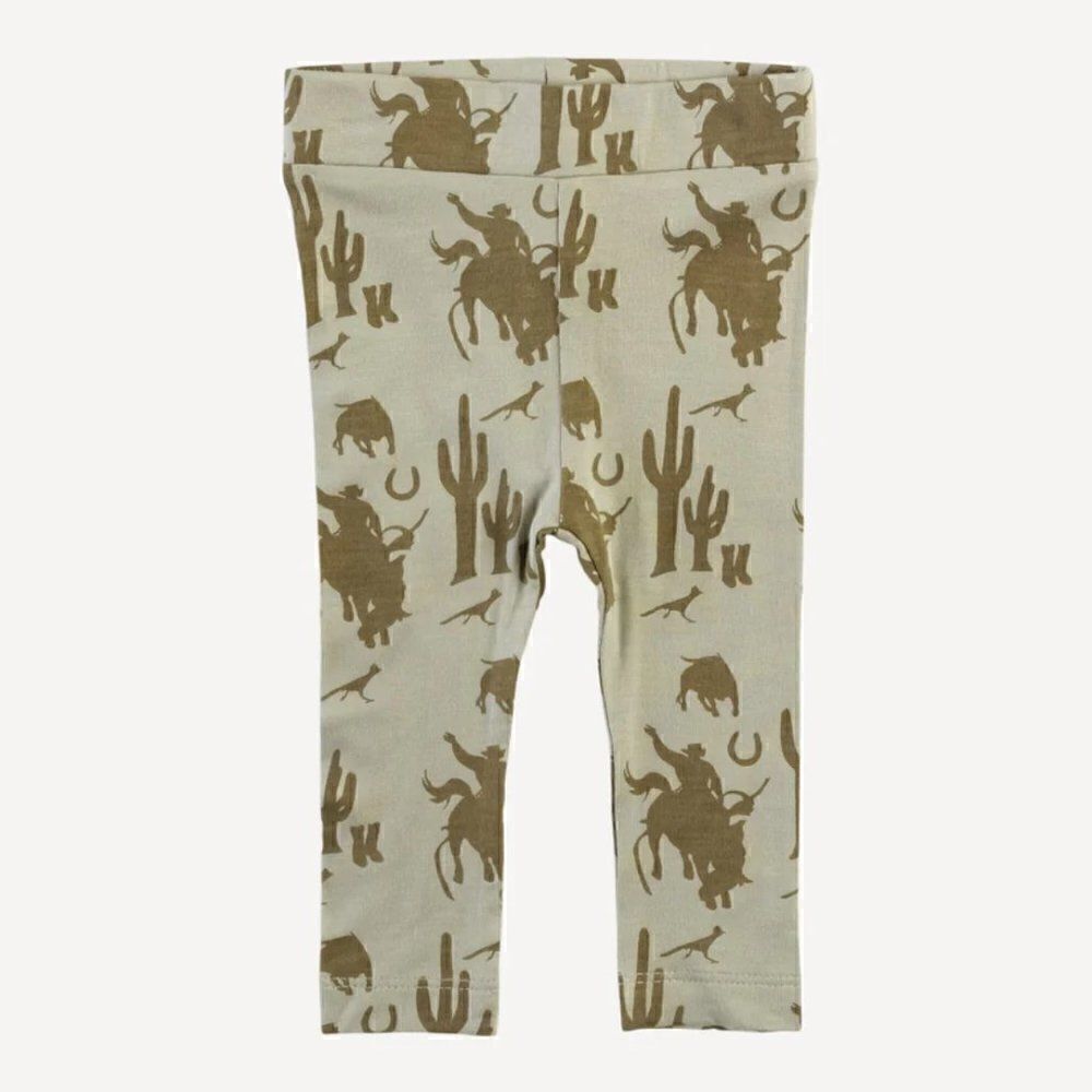 NWT! Kate Quinn Cowboy Print Bamboo Leggings, Size 8Y